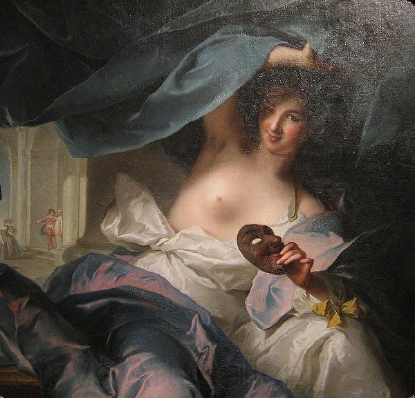 Jean Marc Nattier Muse of Comedy Norge oil painting art